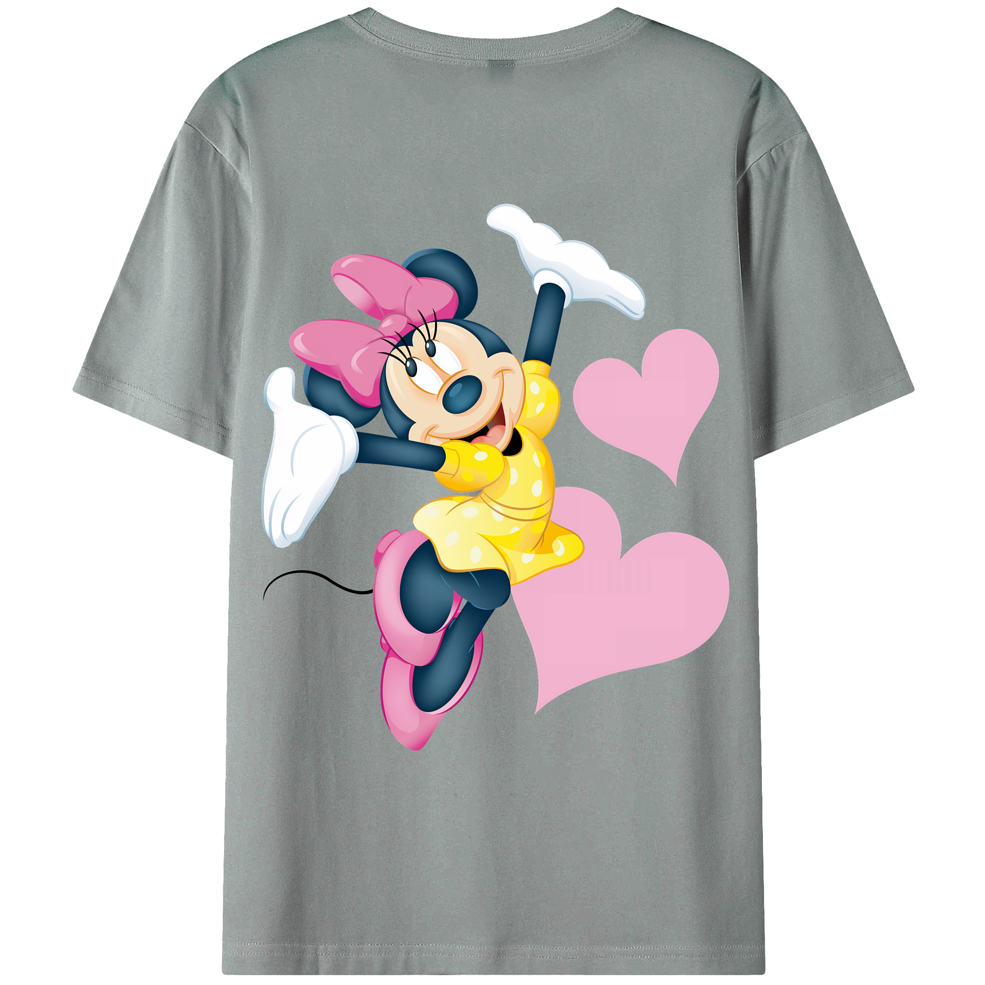 （画像用） ミッキーマウス Mickey Mouse 綿100％ メンズ半袖Tシャツ（バックプリント） 通気性